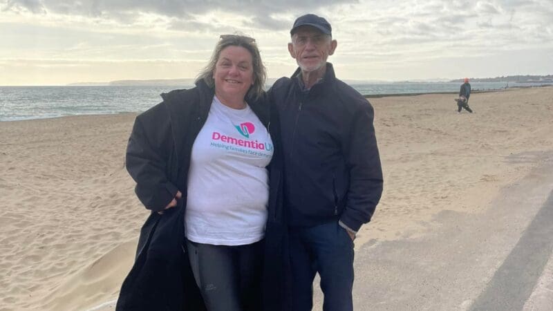 Supporter Tanya and her Dad after completing Walk 1K a day in February